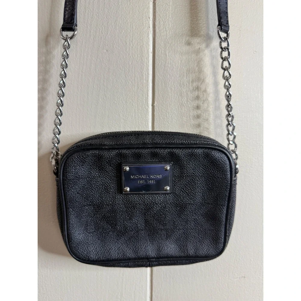 Michael Kors Crossbody Bag Women's Silver Chain‎ Strap Designer Purse